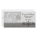 Pinstripe Holiday Snowflake Photo Card