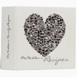 Pinstripe Personalized Name Recipe Clipping Binder