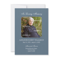 Pinstripe Photo Memorial Invitation invitation