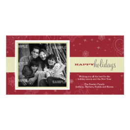 Pinstripe Ribbon Holiday Photo Card