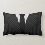 Pinstripe Suit and Tie Classy Lumbar Throw Pillows pillows