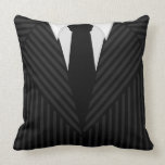 Pinstripe Suit and Tie Classy Square Throw Pillows pillows