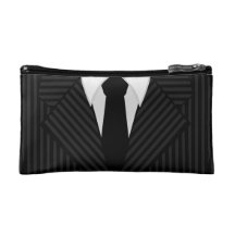 Pinstripe Suit Tie Mens Small Wash or Toiletry Bag Cosmetics Bags