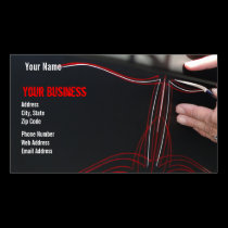 Pinstriped business cards