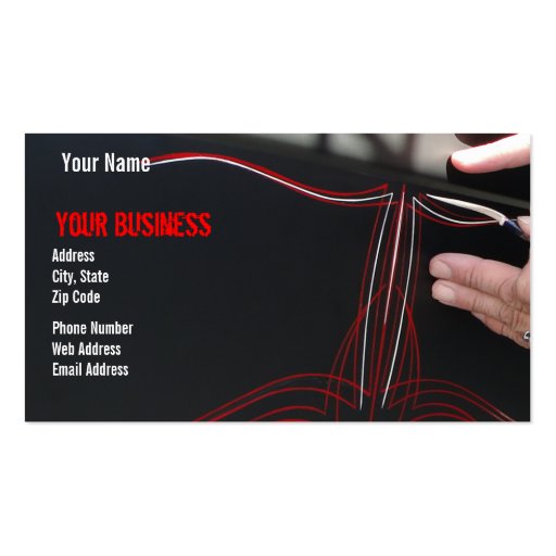 Pinstriped Business Card Templates (front side)