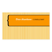 Pinstripes in Gold Bold Professional Business Cards