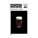 Pint Glass of Dark Beer Postage Stamp