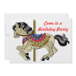 Pinto Carousel Horse Birthday Party Personalized Invites