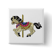 Pinto Carousel Horse