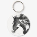 Pinto Horse Keychain