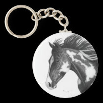 Pinto Horse Keychain keychains