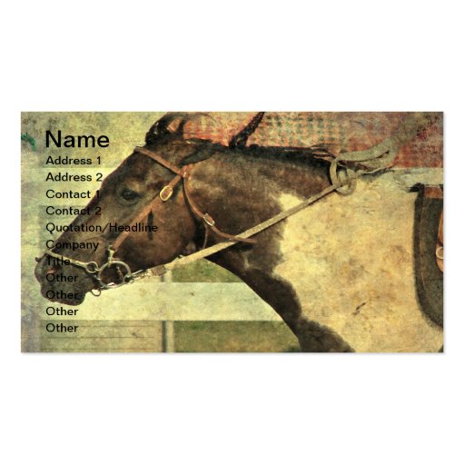 Pinto Pony in Games Class Business Card Templates