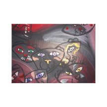 Pintura abstracta del gato lona estirada galerias