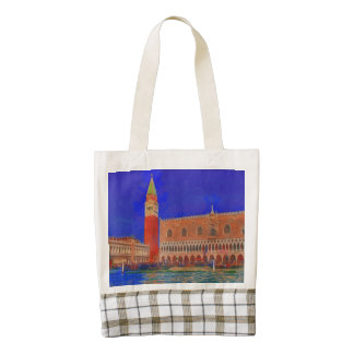 Pintura cuadrada de Piazzetta de St Mark Bolsa Tote Zazzle HEART