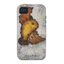 Pintura del pájaro del Monet-Estilo de Frida Kahlo Case-Mate iPhone 4 Fundas
