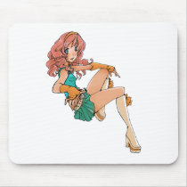 Pinup Anime Girl mousepads by midnight766 Pinup Anime Girl mousepads