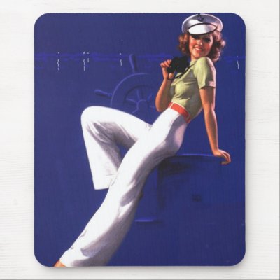 Pinup Girl By the Bay Mouse Mats Zazzle_mousepad Pinup Girl By the Bay Mouse Mats Zazzle_mousepad