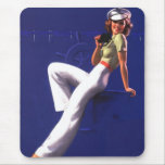 Pinup Girl By the Bay Mouse Mats