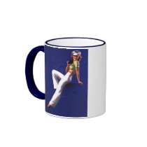 Pinup Girl By the Bay mugs