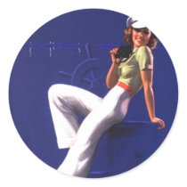 Pinup Girl By the Bay stickers by tnmpastperfect Pinup Girl By the Bay stickers