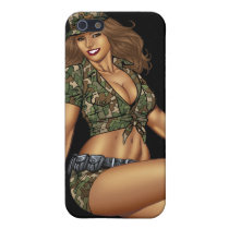army, military, pinup, wife, reserves, girl, rio, camo, boots, green, [[missing key: type_photousa_iphonecas]] med brugerdefineret grafisk design