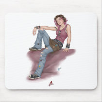 PinUp Girl (punk) mousepads by pinupsnow PinUp Girl (punk) mousepads