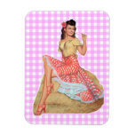 Pinup Girl Vinyl Magnet