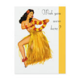 Pinup Hula postcard