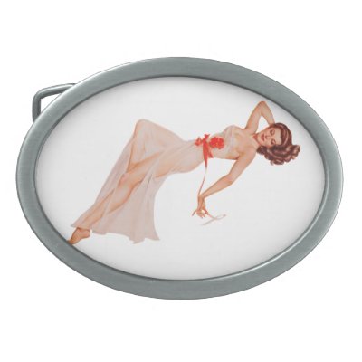 Pinup Pin Up Girl Belt Buckle