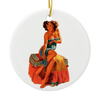 Pinup Pin Up Girl Christmas Tree Ornament