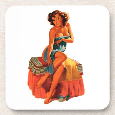 Pinup Pin Up Girl Coasters