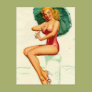 Pinup Posing at the Beach Post Cards