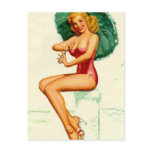 Pinup Posing at the Beach Post Cards