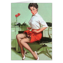 Pinup Secretary Cards