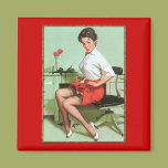 Pinup Secretary Refrigerator Magnets