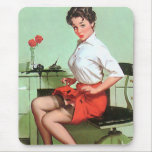 Pinup Secretary Mousepad
