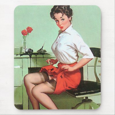 Pinup Secretary Mousepad Zazzle_mousepad Pinup Secretary Mousepad Zazzle_mousepad