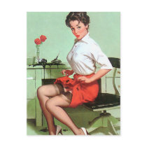 Pinup Secretary postcards