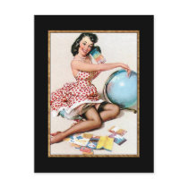 Pinup Traveler Post Card