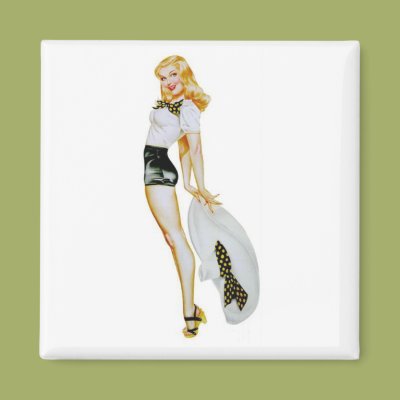 Pinup With Big Hat Fridge Magnet Zazzle_magnet Pinup With Big Hat Fridge Magnet Zazzle_magnet