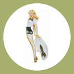 Pinup With Big Hat Sticker