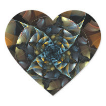 Pinwheel Abstract Art Heart Sticker