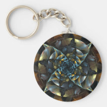 Pinwheel Abstract Art Keychain