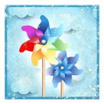 Pinwheel invitations