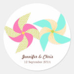 Pinwheel Wedding Favor Sticker
