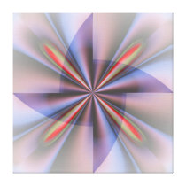 Pinwheel White Lavender Wrapped Canvas Canvas Print