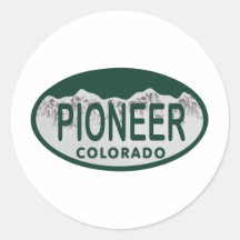 Pioneer Colorado license oval Stickers