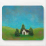 Pioneer house art peaceful landscape painting mousepads