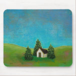pioneer, house, landscape, sky, tall, pines, pine,