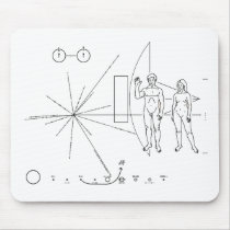 Pioneer plaque for Alien Contact in Space mousepads by nedgey Pioneer plaque for Alien Contact in Space mousepads